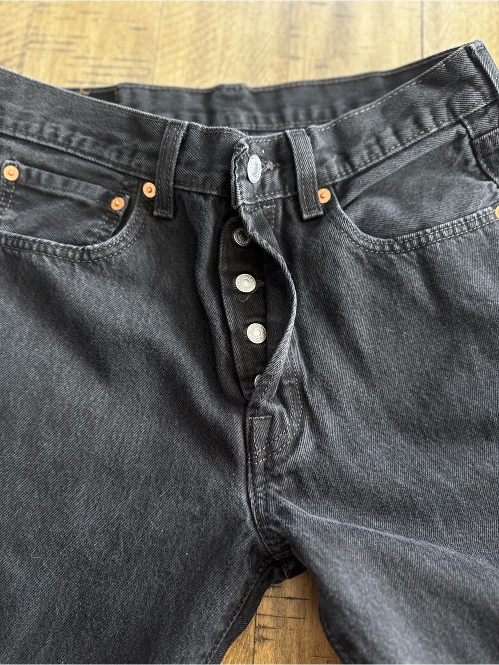 Levi's 501 vintage Straight Men's Jeans in Faded Black - Picture 9 of 10